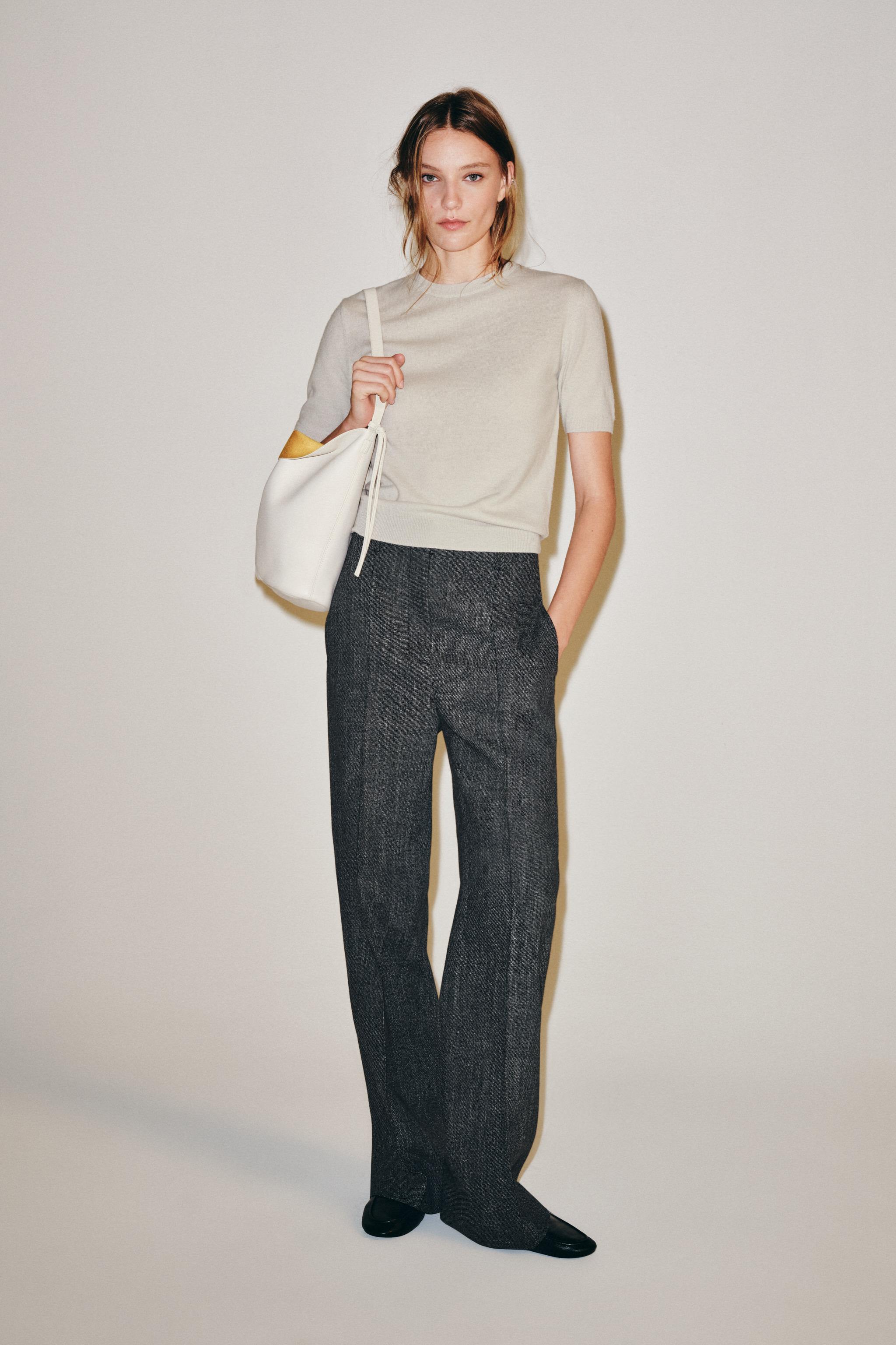100% WOOL SHORT SLEEVE JUMPER — Ice