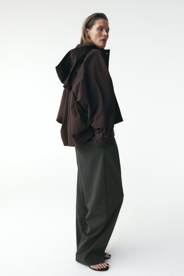 ZW COLLECTION WIDE-LEG TROUSERS - Intense green by Zara