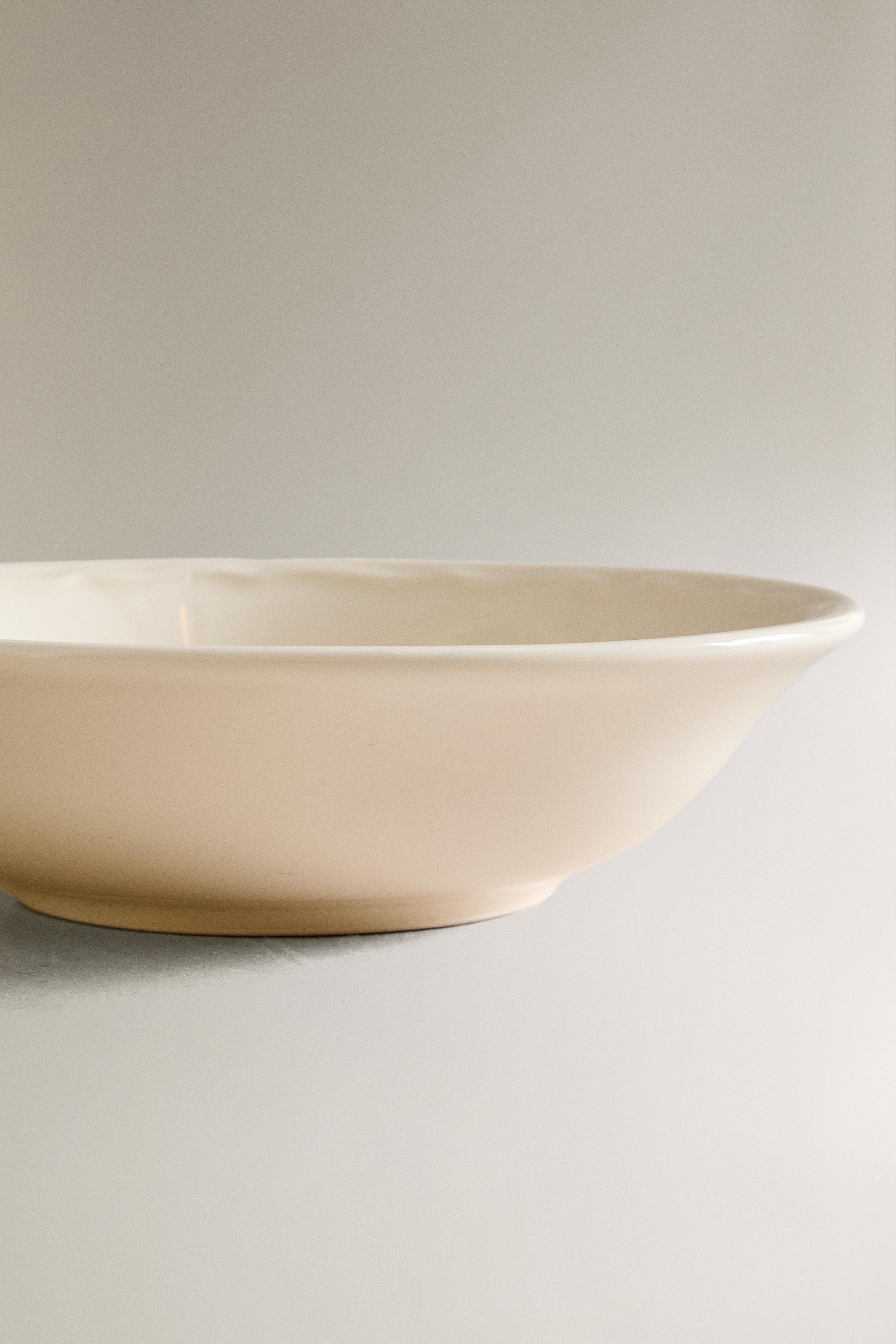 EARTHENWARE BOWL WITH RAISED-DESIGN EDGE - Ecru | ZARA Canada