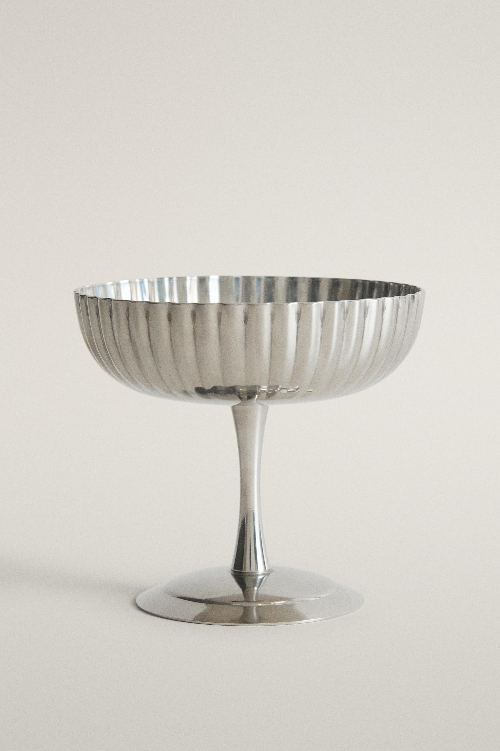 VERRE À GLACE MÉTAL ONDULÉ