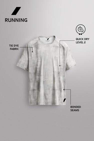 T-SHIRT TECHNIQUE RUNNING IMPRIMÉ - Gris de Zara - Image 5