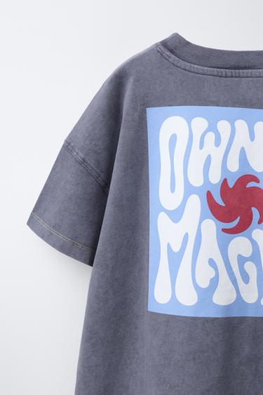 FADED PRINTED POCKET T-SHIRT - Anthracite grey by Zara - Image 3