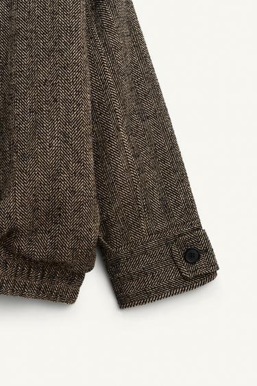 BLOUSON BOMBER CHEVRONS BIMATIÈRE ÉDITION LIMITÉE - Noir de Zara - Image 9