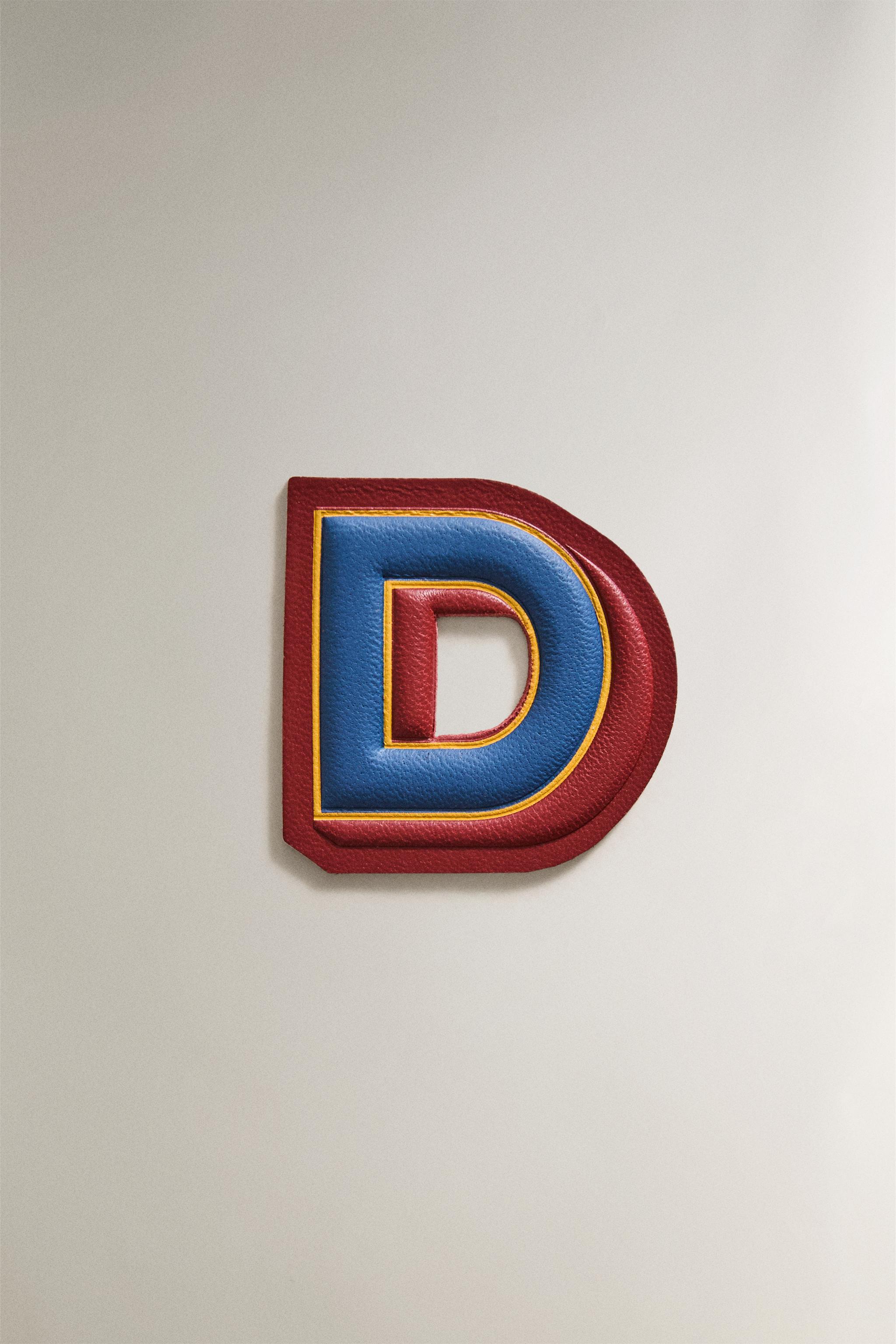 LEATHER LETTER D PATCH