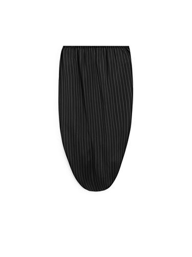 Jupe midi plissée à rayures - STUDIO - Noir de Zara
