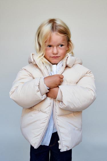 WATER REPELLENT HOODED PADDED JACKET - Ecru by Zara