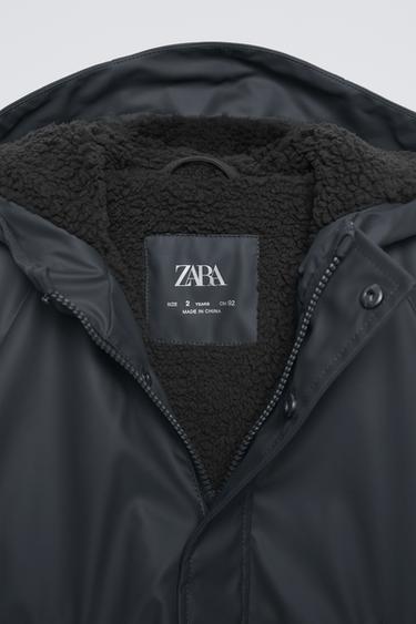 LINED RUBBERISED RAINCOAT - Dark anthracite by Zara - Image 2