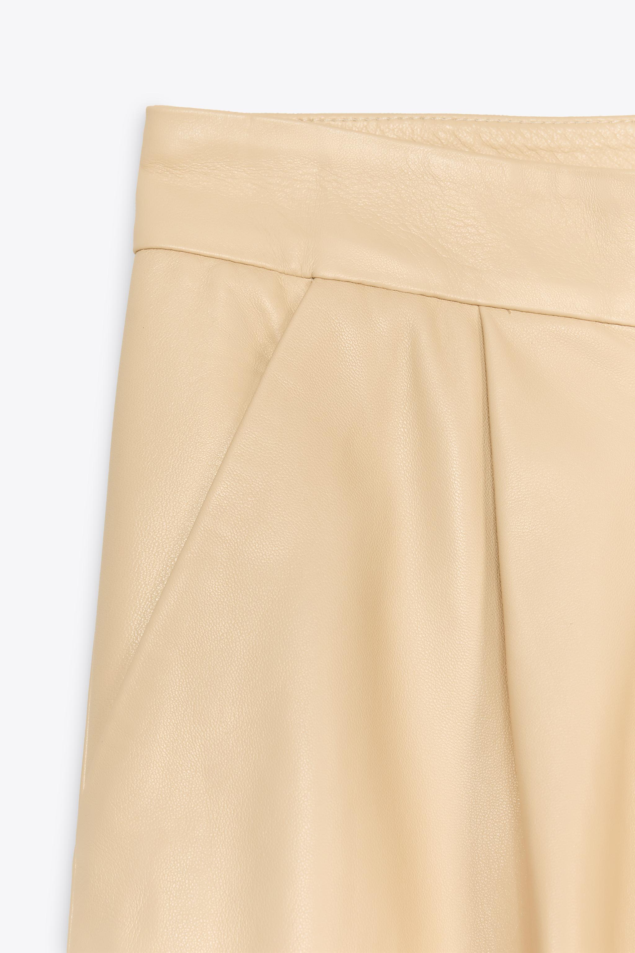 ZW COLLECTION レザーバルーンパンツ - バター | ZARA Japan / 日本