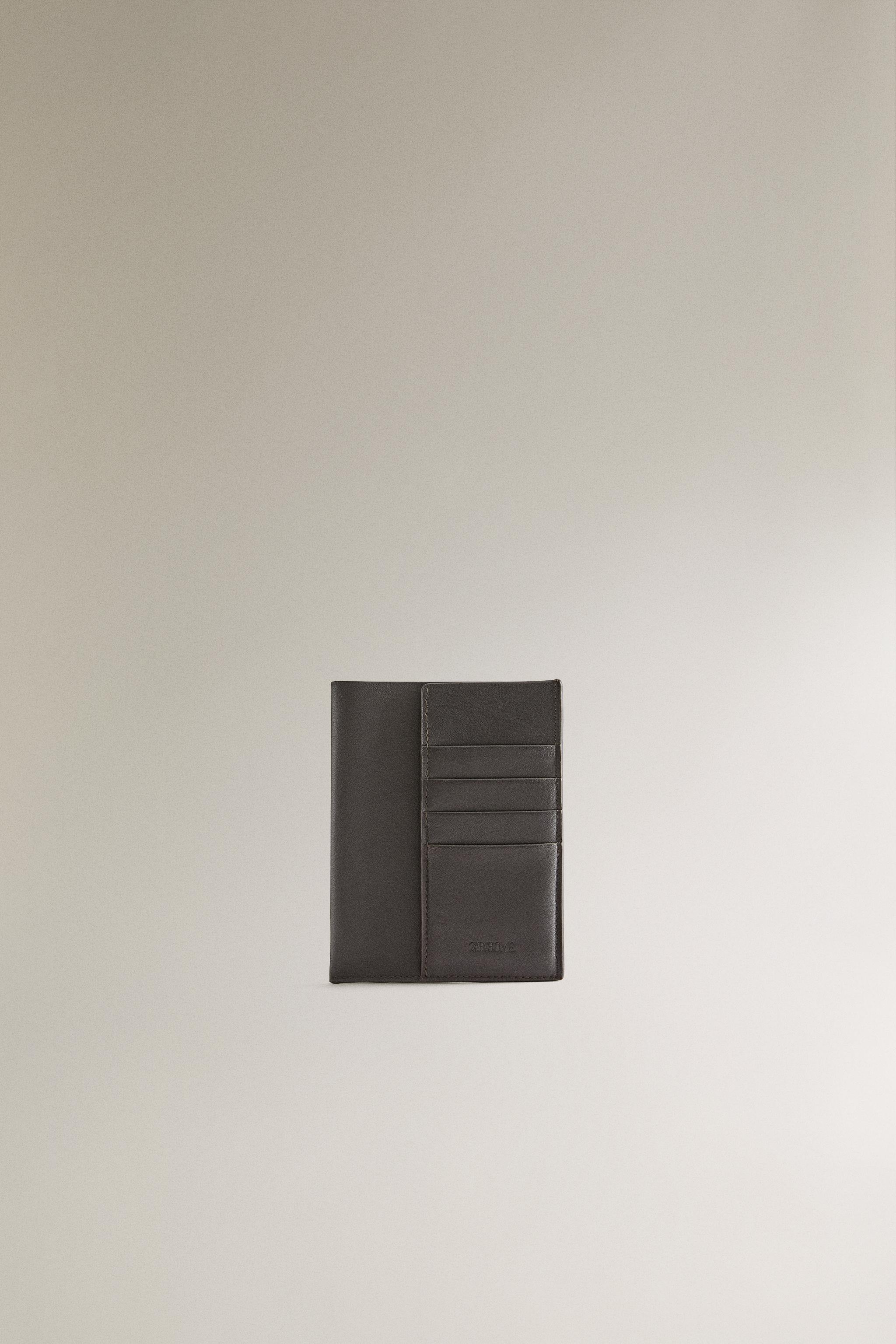 LEATHER TRAVEL DOCUMENT HOLDER - Chocolate Brown | ZARA United States