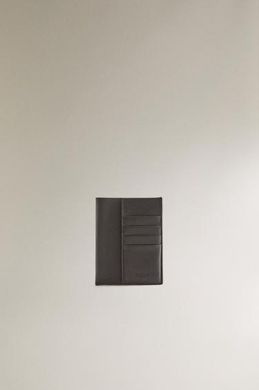 LEATHER TRAVEL DOCUMENT HOLDER - Chocolate Brown by Zara - Image 0