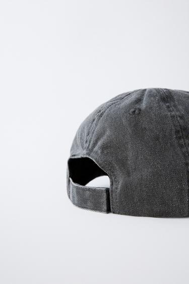 WASHED EFFECT CAP WITH CHERRY EMBROIDERY - Black by Zara - Image 2