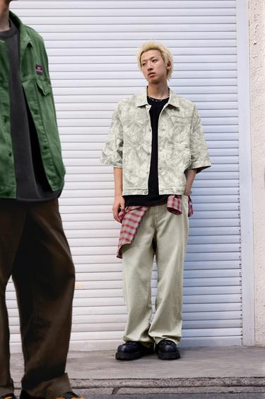 Zara 水洗抽象印花襯衫式外套 - 026