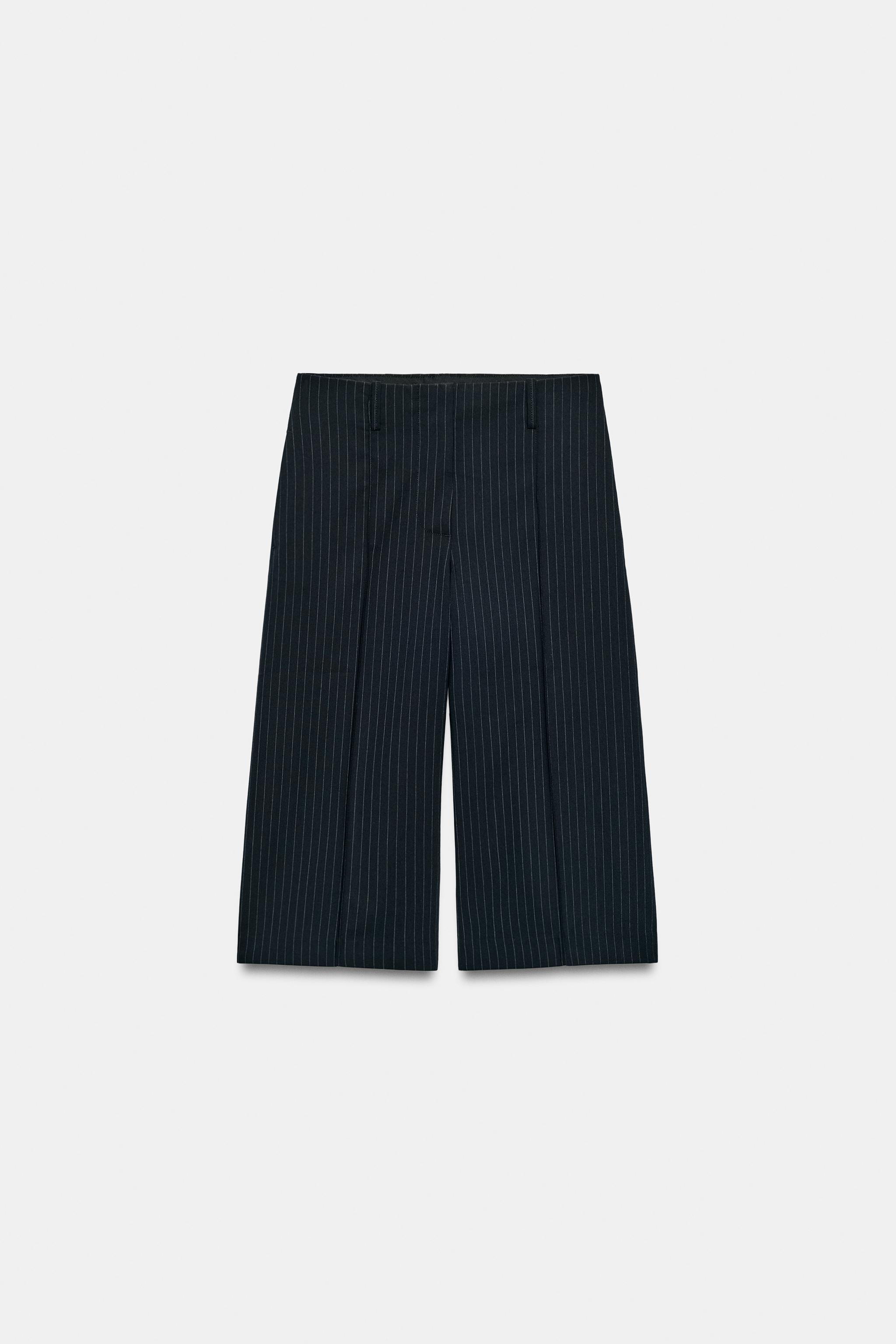Zara ZW COLLECTION PENSİL DÜZ KESİM BERMUDA görsel 5