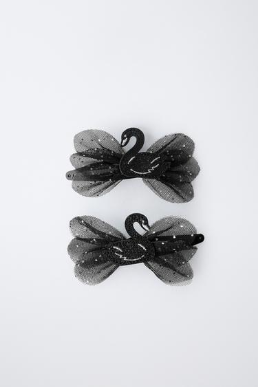 TWO-PACK OF SWAN HAIR CLIPS - Black by Zara - Image 3