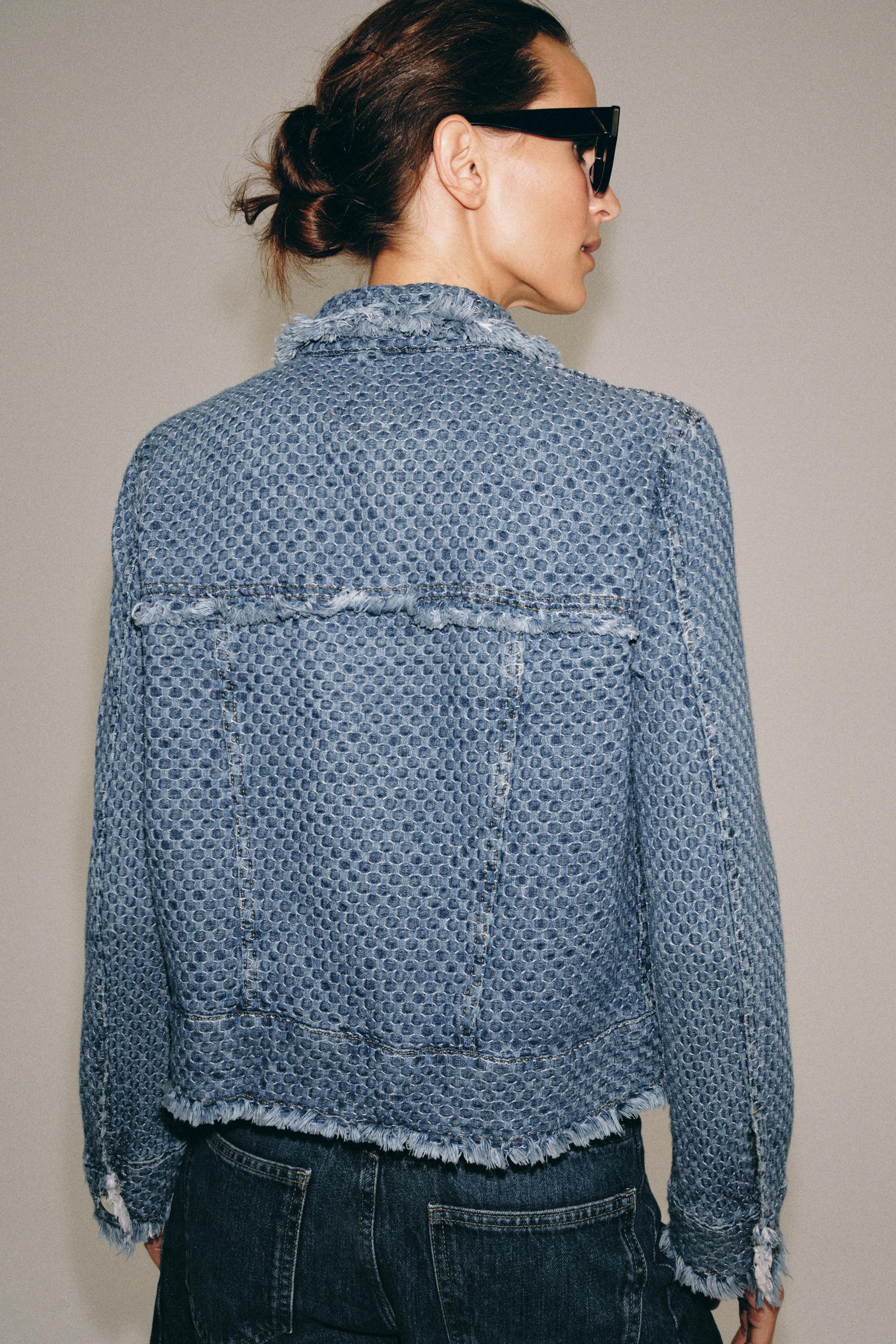 Zara ZW COLLECTION DENIM CEKET görsel 3