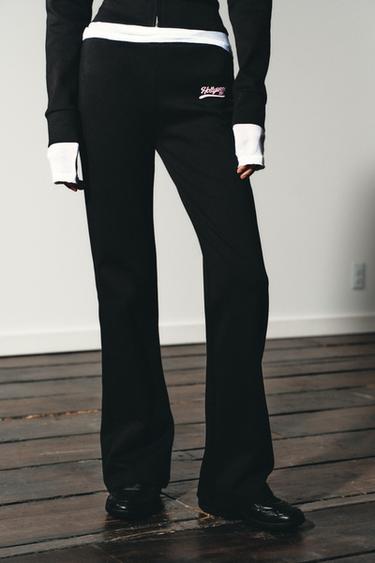 FLARE FLEECE TROUSERS - Black by Zara - Image 2