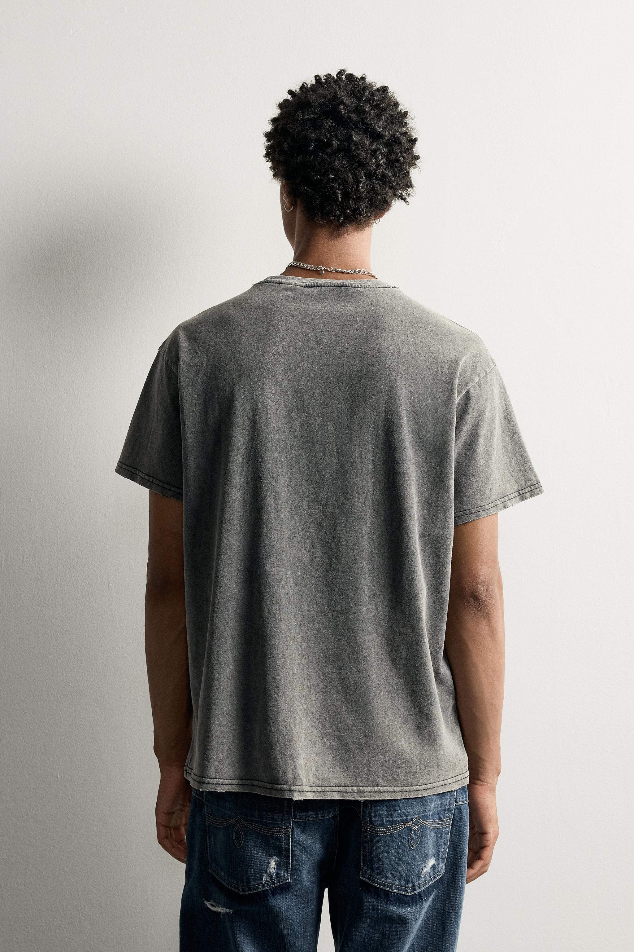Zara PLANET HOLLYWOOD® BASKILI RELAXED FIT T-SHIRT görsel 3