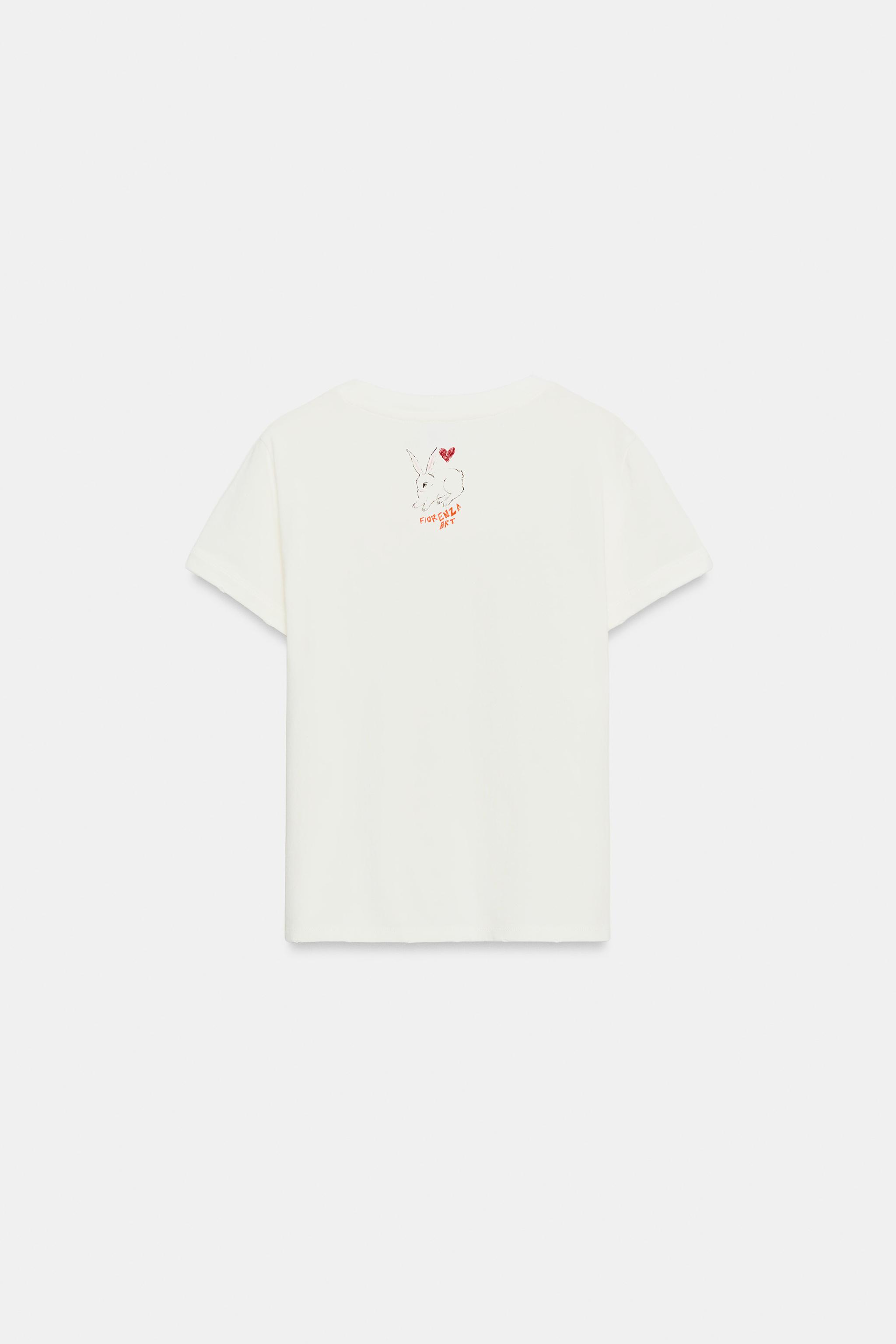 Женские футболки Zara FIORENZA ART T-SHIRT — фото 6