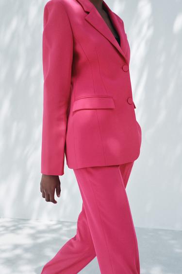 PANTALON ÉVASÉ COLLECTION ZW - Fuchsia de Zara - Image 4