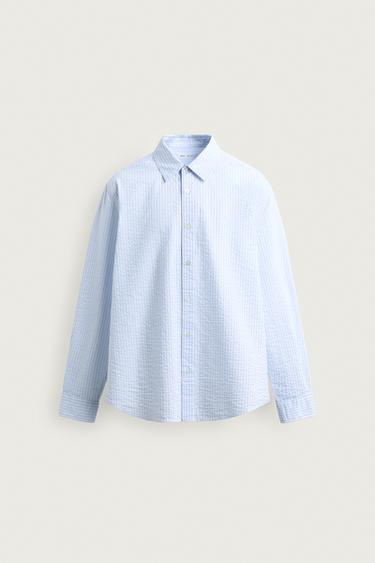 CAMISA REGULAR FIT LISTRADA - listrado da Zara