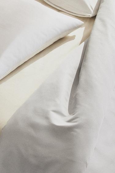 SATEEN DUVET COVER (1000 THREAD COUNT) - White by Zara