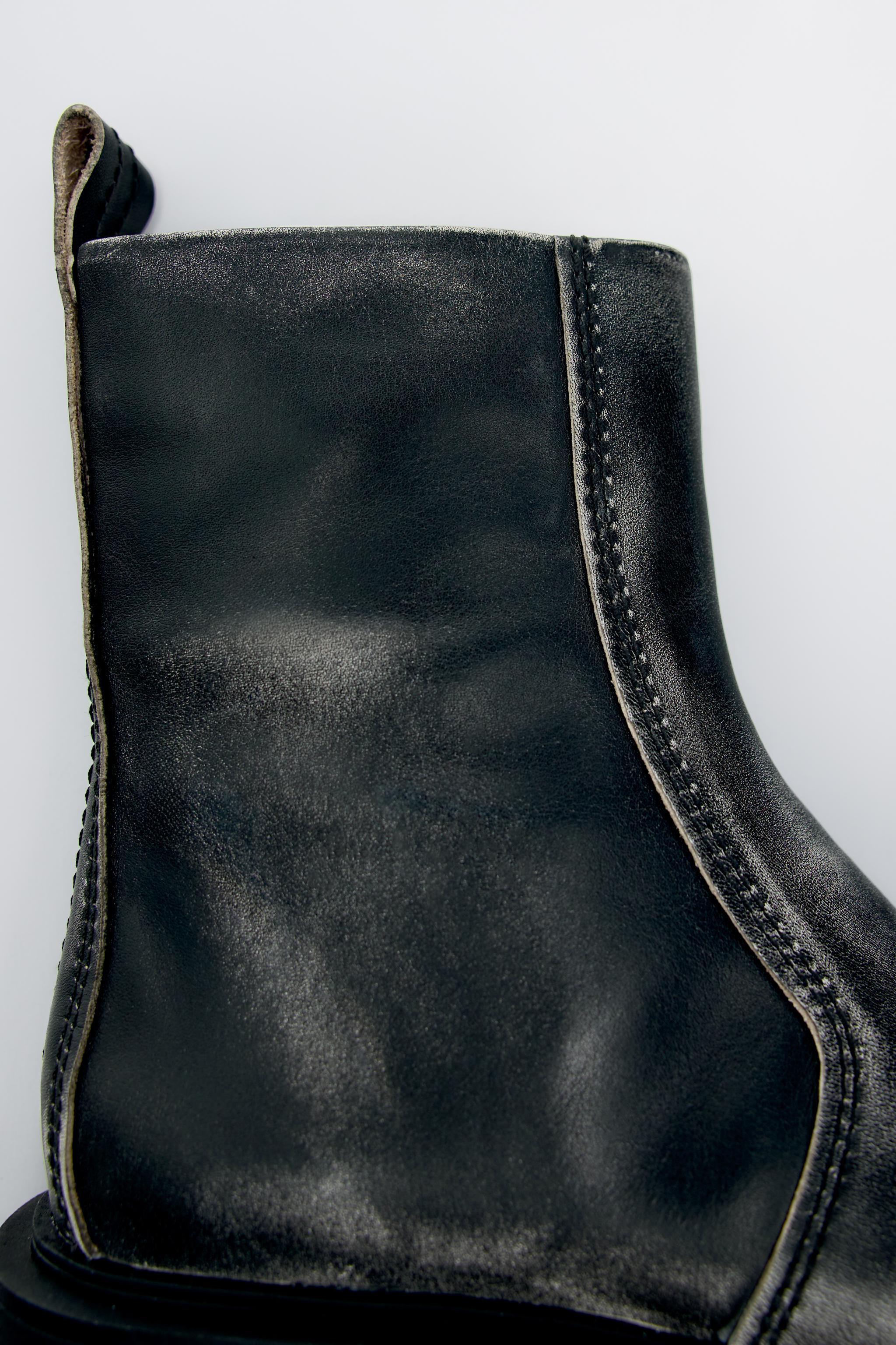 Botin piel acordonado online zara