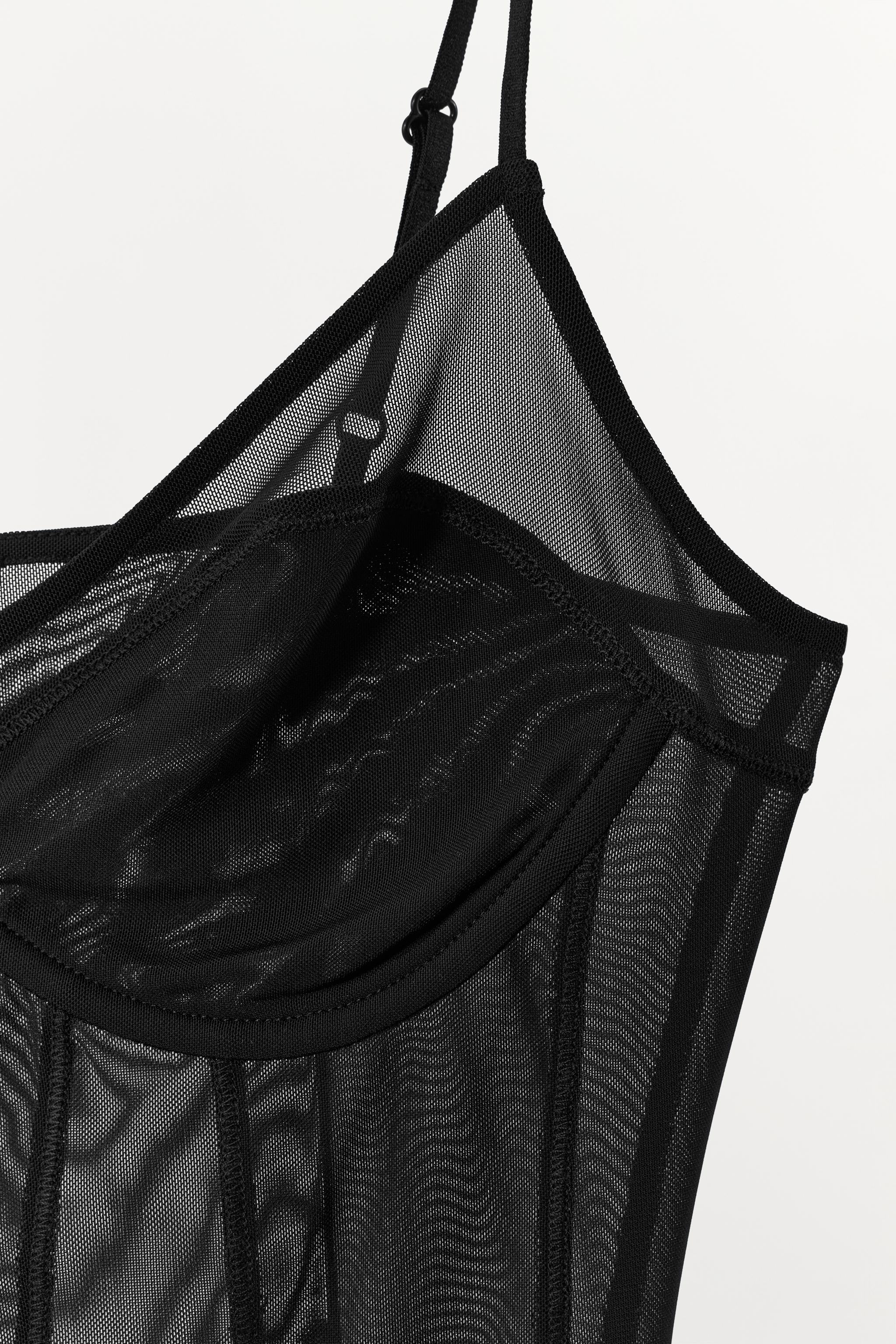 UNDERWIRED TULLE LINGERIE STYLE TOP