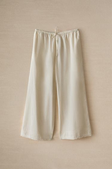 PLEATED TROUSERS - Ecru by Zara - Image 4