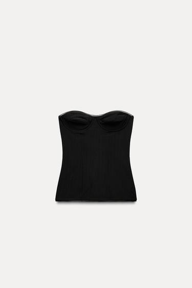 POLİAMİD TÜL KONTÜR BANDEAU TOP_2