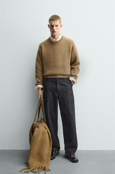 DOUBLE-FACED WOOL JUMPER - camel by Zara - Image 0