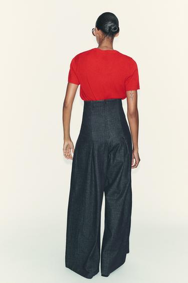100% CASHMERE SHORT SLEEVE SWEATER - Red by Zara - Image 2