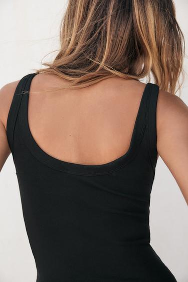 RIBBED BODYSUIT - Black by Zara - Image 4
