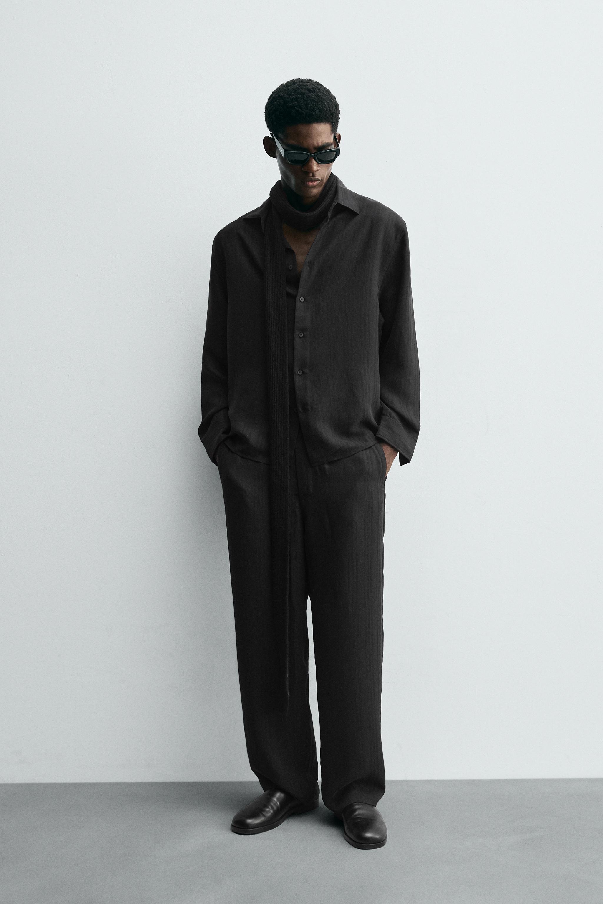 PANTALON EN JACQUARD À RAYURES