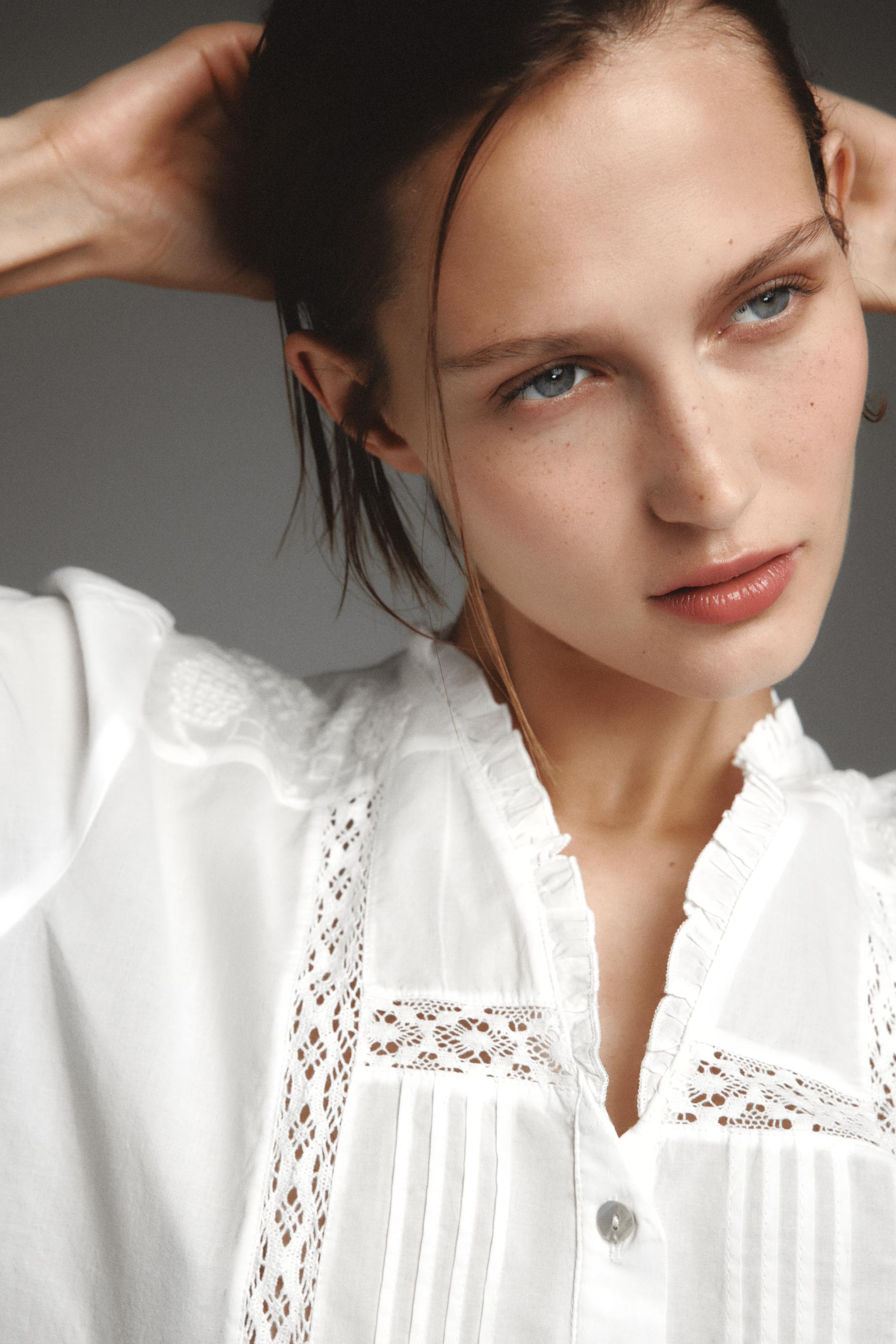 CAMISA COM ENTREMEIOS ZW COLLECTION - Cru | ZARA Brasil