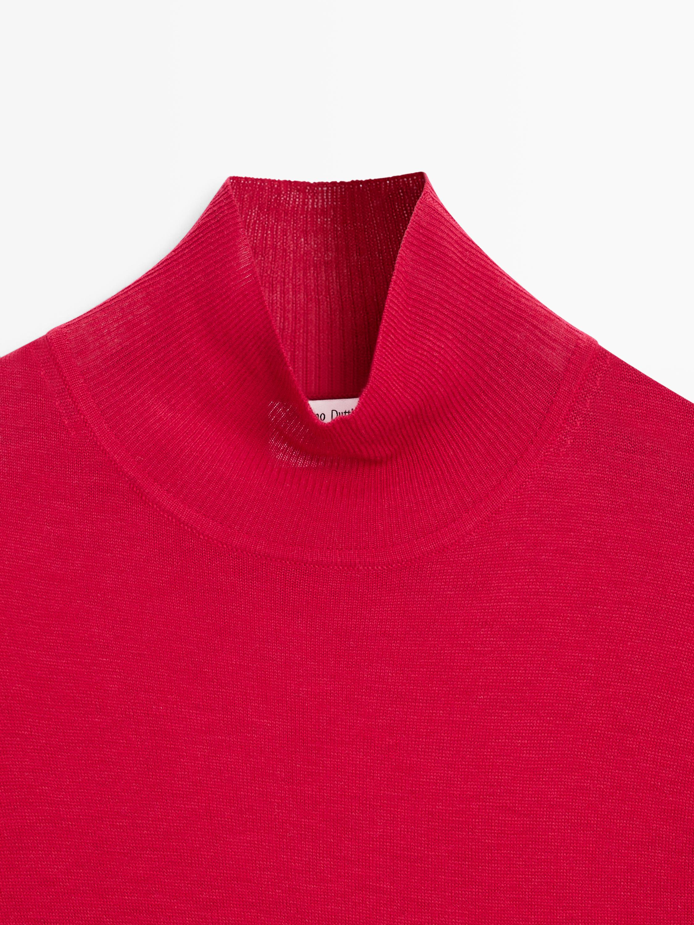 Knit 100% wool mock turtleneck sweater - STUDIO