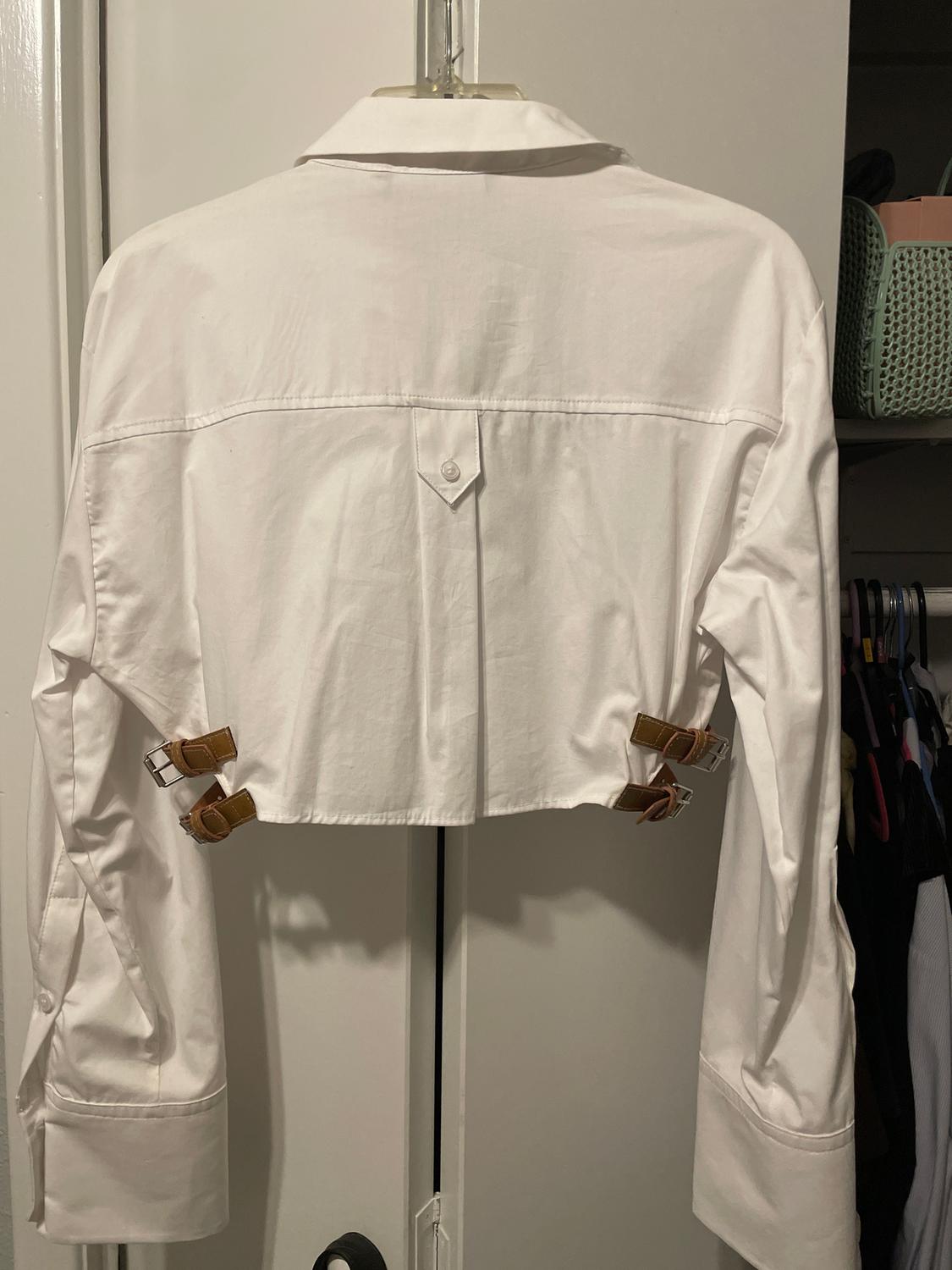 CAMISA CROP GABARDINA CINTURÓN - Image 2