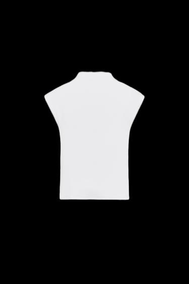 TOP MIT HOHEM KRAGEN - Weiß von Zara - Bild 0