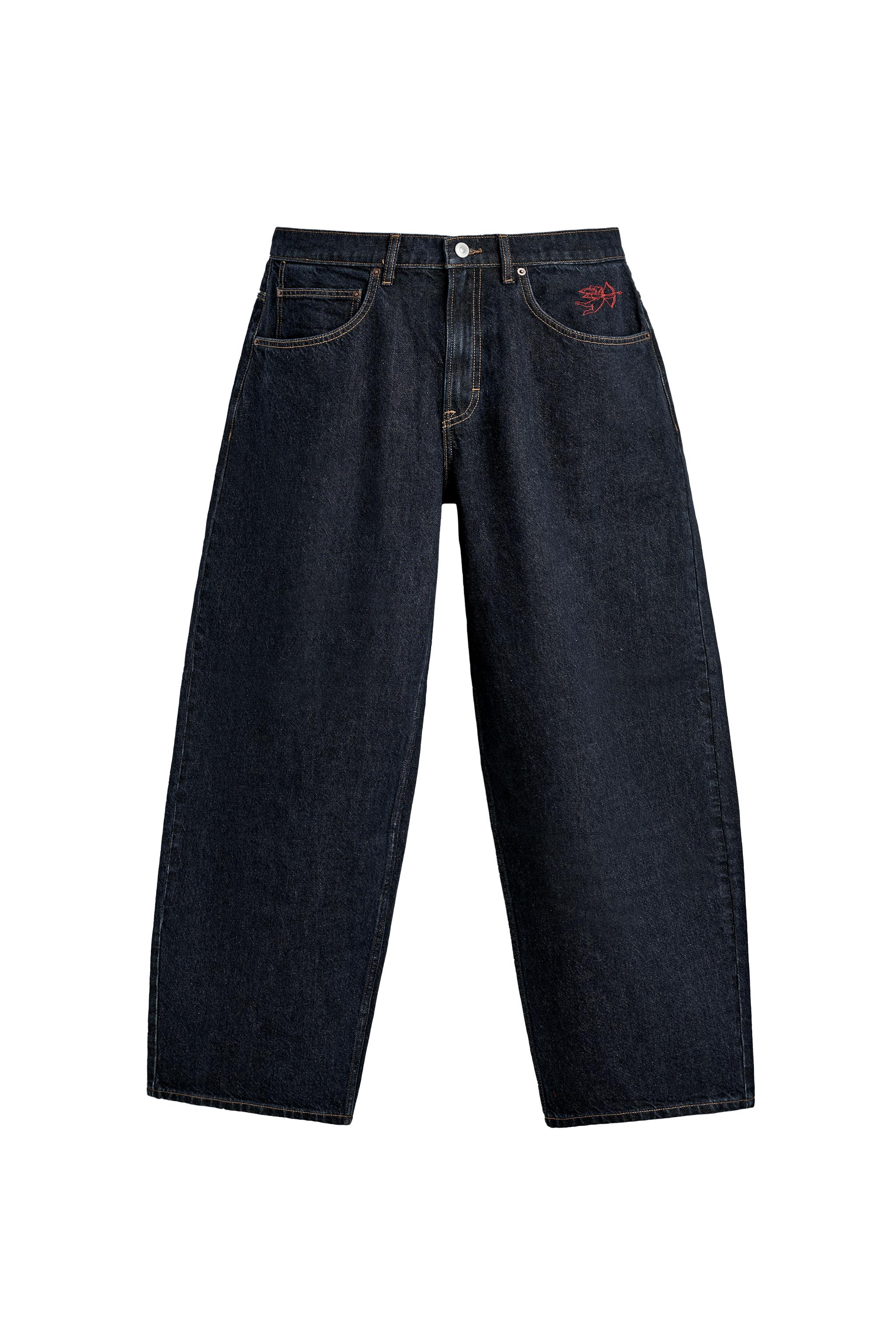 EMBROIDERED CUPID BALLOON FIT JEANS
