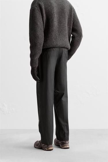 WAXED CHINO TROUSERS - Black by Zara - Image 2