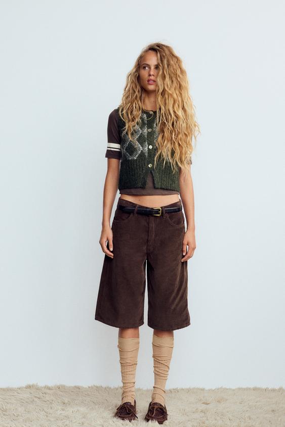 ARGYLE KNIT SWEATER VEST only one ZARA Canada