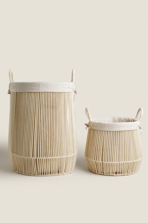 BEIGE LAUNDRY BASKET Ecru ZARA United States