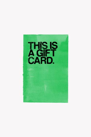 GIFT CARD (PHYSICAL) - Green by Zara - Image 0