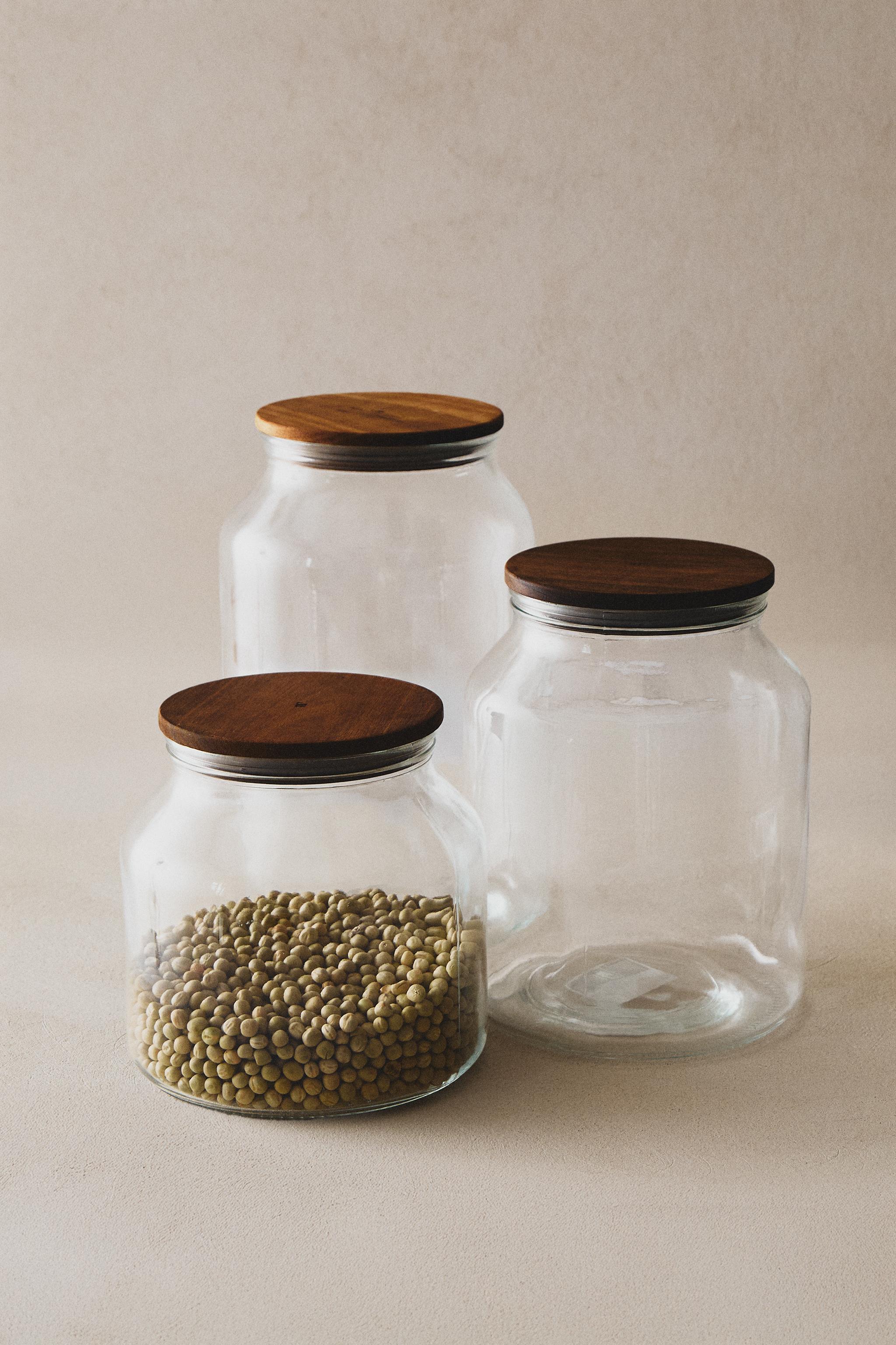 ACACIA GLASS STORAGE JAR
