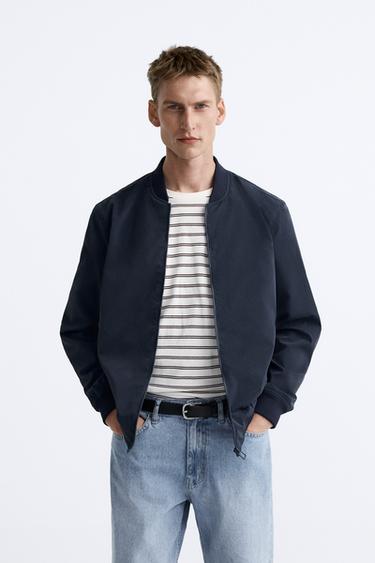 JAQUETA BOMBER LEVE - Azul / Aço da Zara