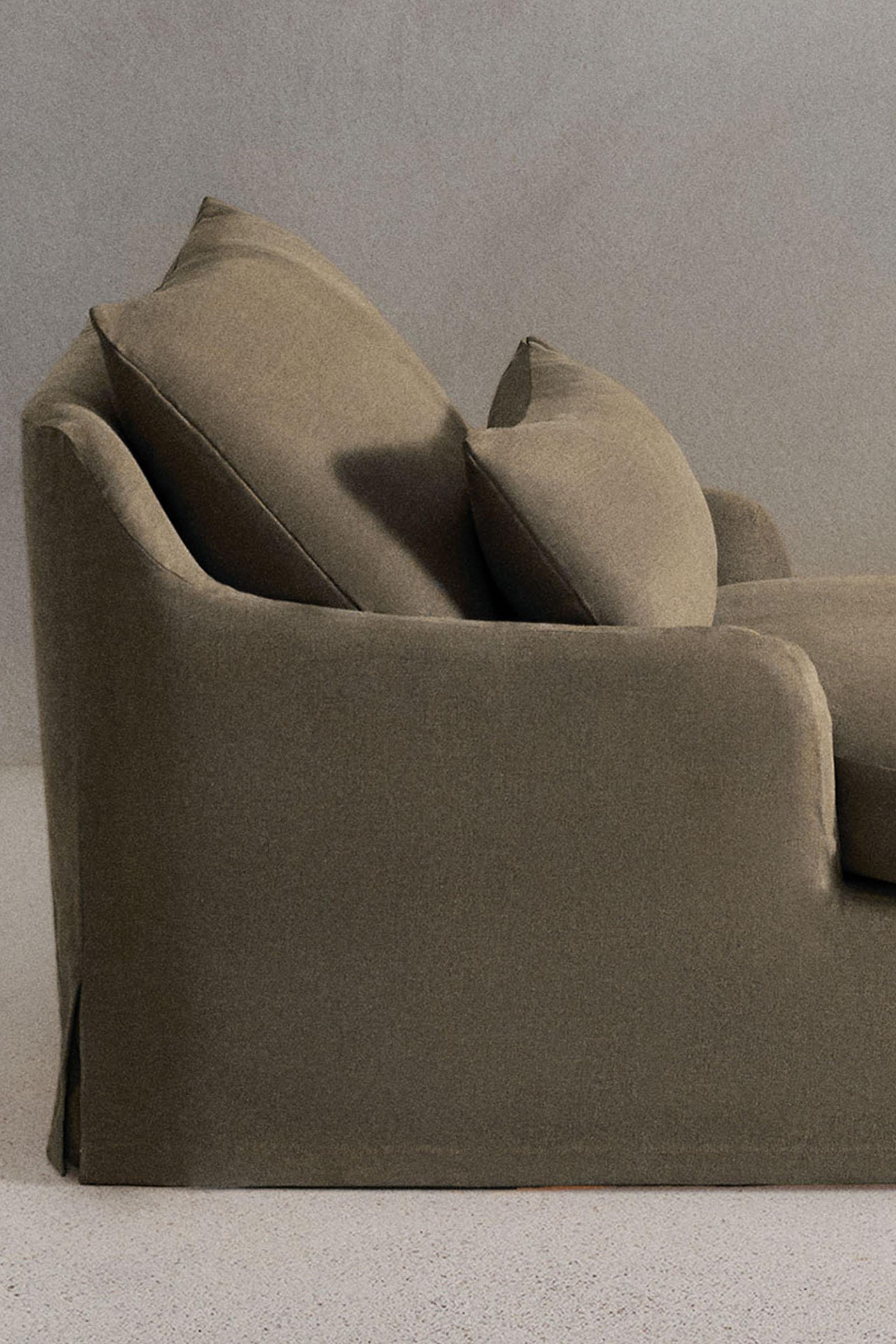 LOVESEAT 01 LINEN COVER — Gray