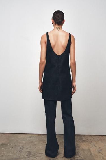 ROBE COURTE EN DENIM ZW COLLECTION - Bleu de Zara - Image 2