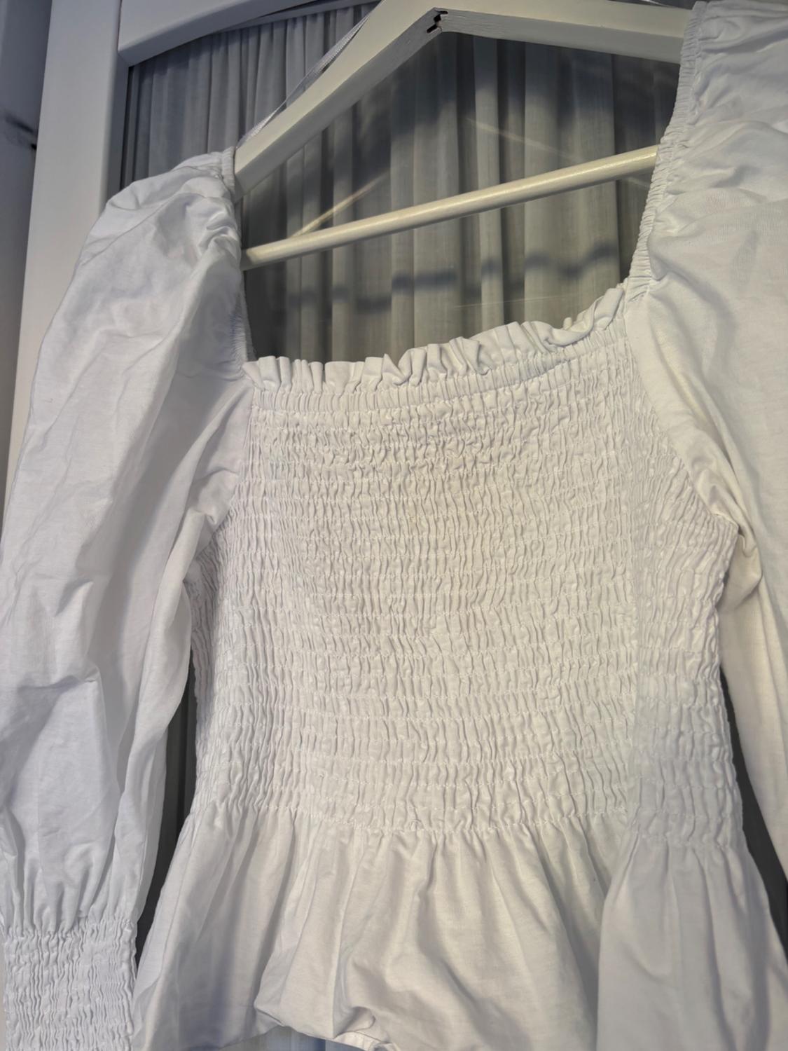 POPLIN TOP WITH ELASTIC TRIM - Image 3