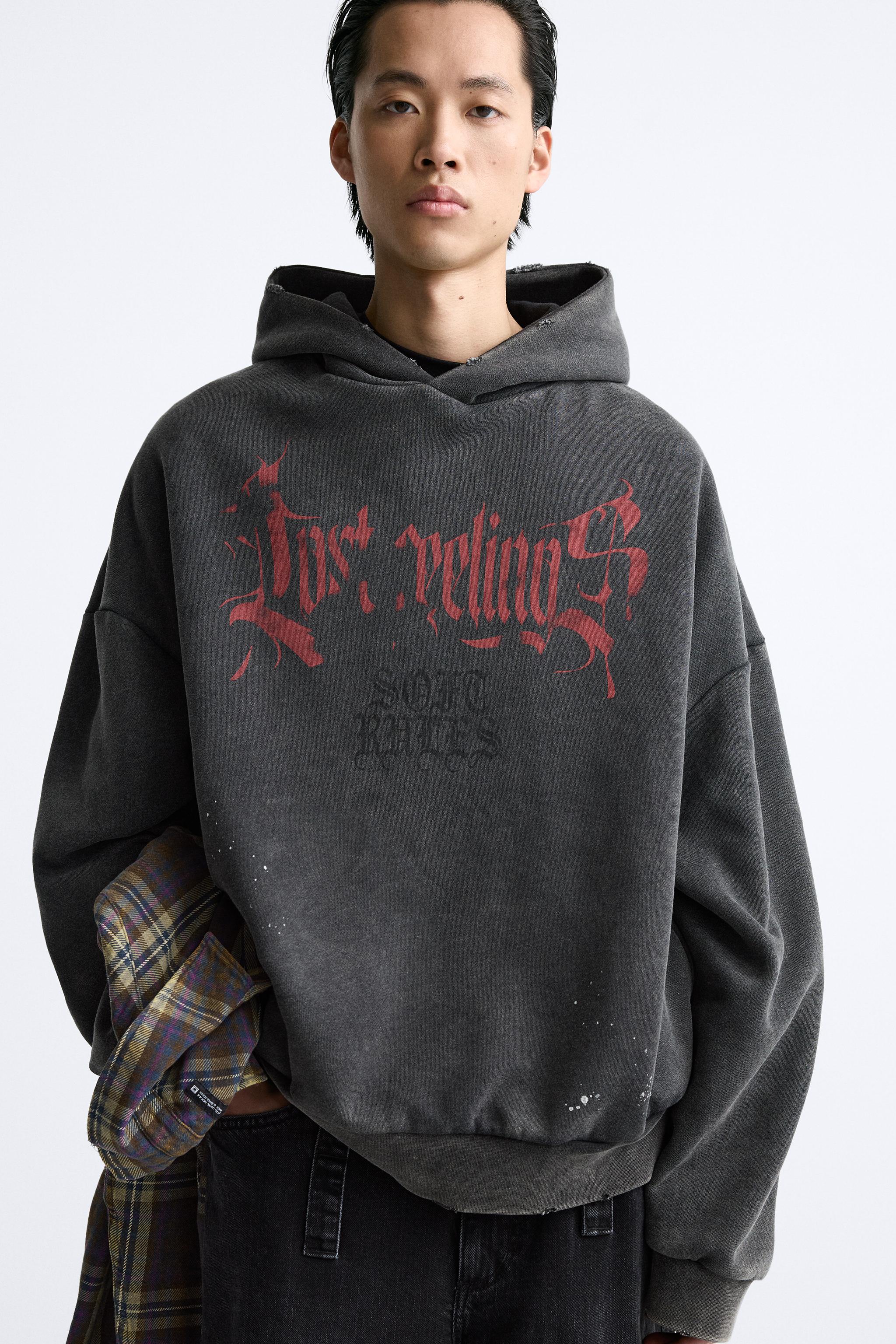 DRAGON PRINT HOODIE - Anthracite grey | ZARA United Kingdom