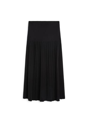 Zara Midi skirt with box pleats - Black