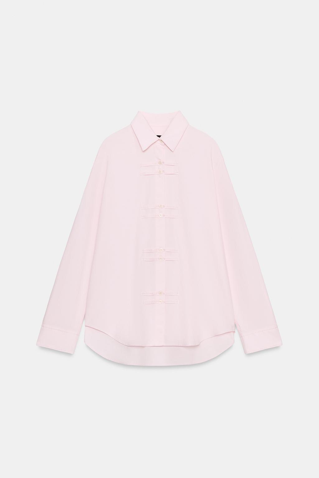 ZW COLLECTION OXFORD SHIRT WITH FROG FASTENING